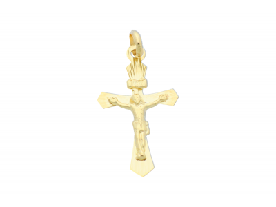 Cruciulita din aur 14K galben Iisus - Colectia SPECIAL