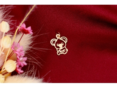 Martisor Ursulet Koala  - autentic din aur 14K, culoare aur galben