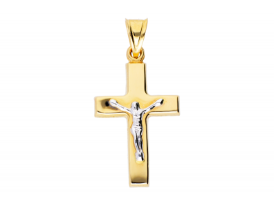 Pandantiv cruciulita Iisus aur 14k