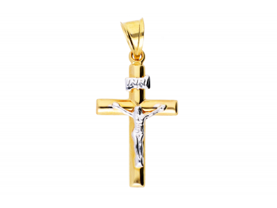 Pandantiv cruciulita Iisus aur 14k