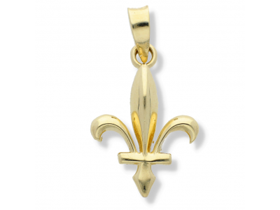 Pandantive femei fleur de lis - culoare aur galben 14K